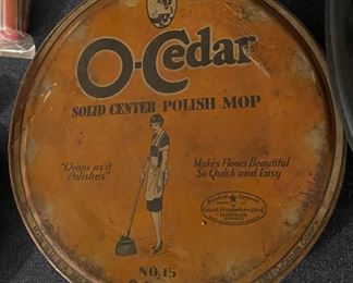 Early O-Cedar Polish Mop Tin