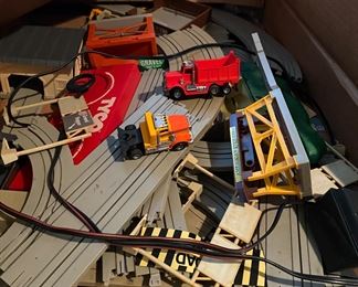 Vintage Tyco Slot Truck Racing Set