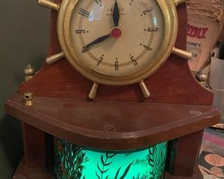 United Motion Clock with Fish (Lights Up but Does Not Run)