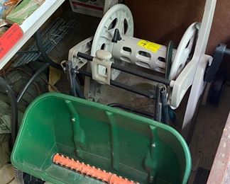 Hose Reel and Lawn Spreader