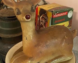 Plastic Rudolph Christmas Bank