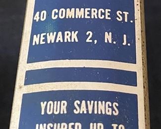 Newark N.J. Mohawk Savings and Loan Bank Premium