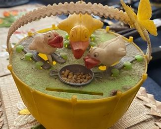 Vintage Plastic Duck Bank Candy Container (Works)