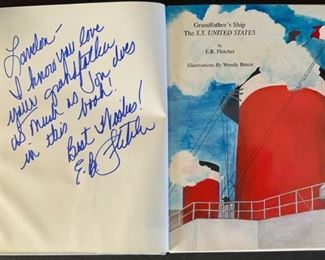 Autographed book SS United States