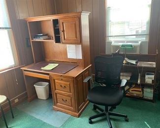 Computer Desk ( office ) Rolling Chair Bookcase t.v. DVD size cabinet