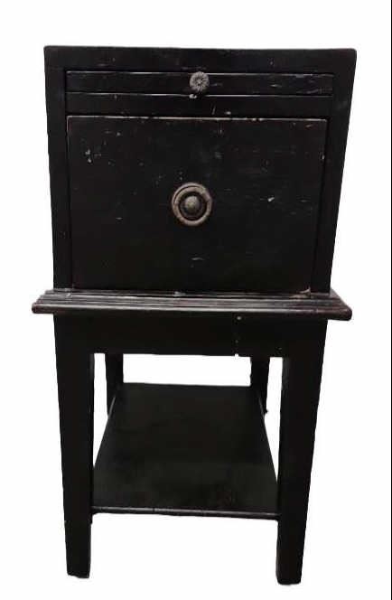 Rustic Black Side Table