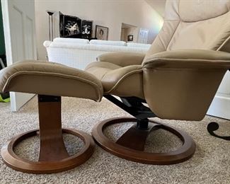 Mobel Group Recliner and Ottoman