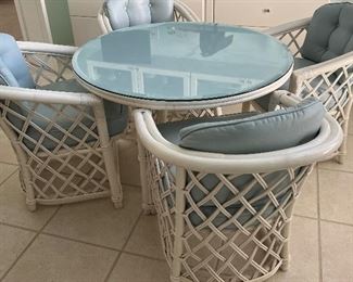 Vintage Wicker Rattan Dining Set