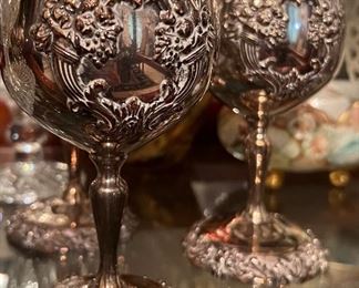 Silverplate Goblets Set/6 Reed & Barton King Francis 1659