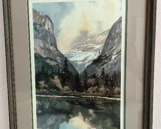 Art Last Light Mirror Lake by Lady Jill Mueller 2 ea