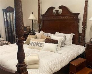 King size bed frame and box spring 