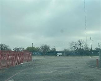 Drive in between the two fences and turn left. 