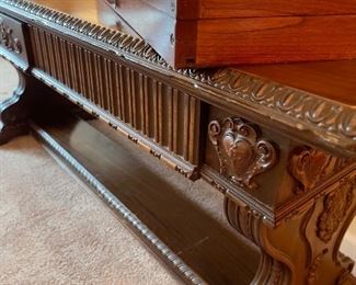 Great Trestle Desk With 3 Drawers