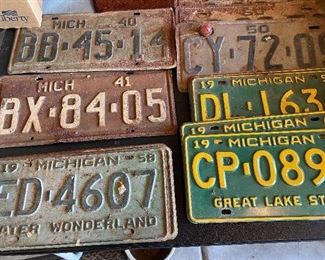 Vintage license plates