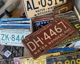 Vintage license plates