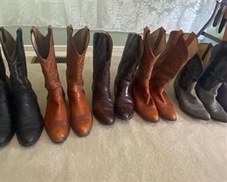 Leather cowboy boots