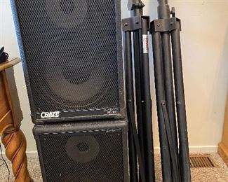Crate speakers and stands