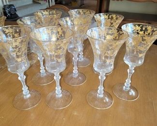 Cambridge Glass stems - Rosepoint