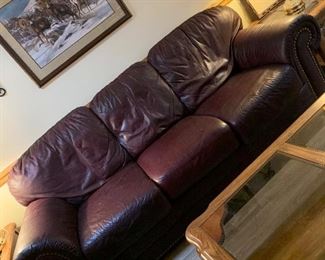 Leather couch snd matching chairs with ottoman.  Will presell, call for details