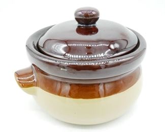 Glazed Ceramic Container w/Lid

