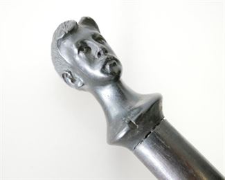 Carved Black Walking Stick
