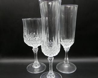 Crystal d'Arques Longchamp Stemmed Glasses and Flutes (Total of 25)
