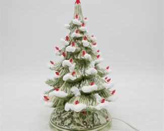 Light-Up Tabletop Ceramic Christmas Tree
