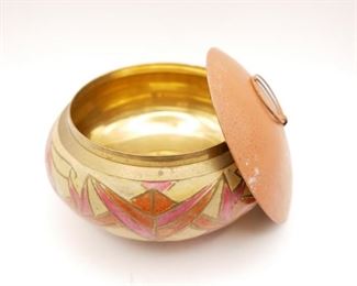 Small Brass Container w/Lid
