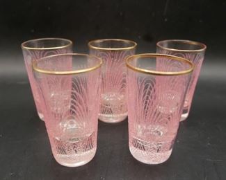 Dainty Etched Glass Shot Glasses (Set of 5)
