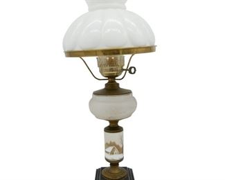 Vintage GWTW White Frosted Glass Chamber Parlor Lamp
