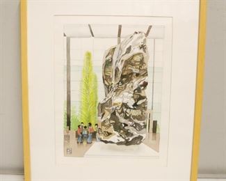 "Boston Fine Arts Musuem" Watercolor Painting by Dick Stern
