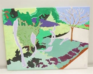 "Chihuly Garden" Acrylic on Canvas Painting by Dick Stern
