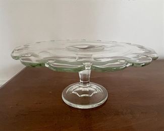 Glass Scallop Edge Cake Stand. Measures 10.25" D. Photo 1 of 2. 