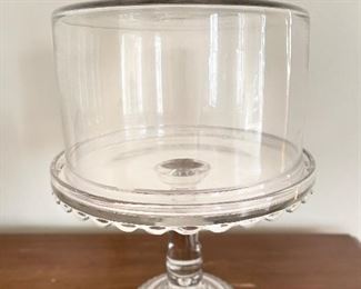 Lidded Cake Stand. Measures 15" H x 9" D. 
