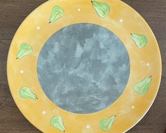 Heather Outlaw Kurpis Hand-Painted Bois D'Arc Tutti Fruitti Salad Plates. Measures 8" D. Photo 1 of 6. 