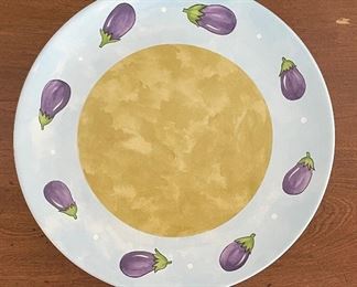 Heather Outlaw Kurpis Hand-Painted Bois D'Arc Tutti Fruitti Salad Plates. Measures 8" D. Photo 4 of 6. 