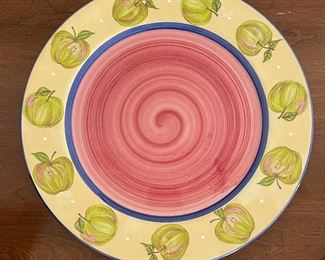 Heather Outlaw Kurpis Hand-Painted Bois D'Arc Dinner Plates - Set of 6. Photo 1 of 6. 