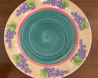 Heather Outlaw Kurpis Hand-Painted Bois D'Arc Dinner Plates - Set of 6. Photo 3 of 6. 