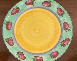 Heather Outlaw Kurpis Hand-Painted Bois D'Arc Dinner Plates - Set of 6. Photo 4 of 6. 