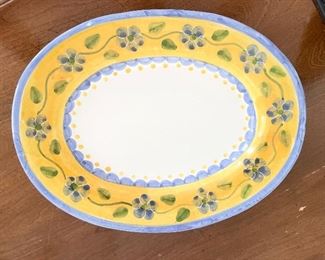 Hand-Painted Italian Oval Platter. Photo 1 of 2. 