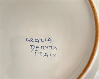 Hand-Painted Deruta Blue Serving Dish. Photo 2 of 2. 