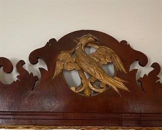 Antique Federal Style Wall-Mounted Mirror with Gilt Trim. Measures 20" W x 36" H. Photo 2 of 3. 
