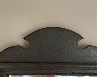 Antique Hand-Painted Mirror. Measures 14" W x 21" H.  Photo 2 of 2. 