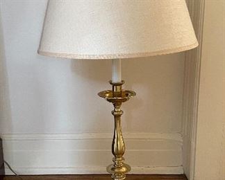 Vintage Brass Candlestick Table Lamp. Photo 1 of 2. 