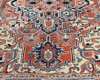 Antique Persian Heriz. Measures 9' x 7' 2". Photo 1 of 4. 