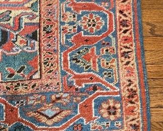 Antique Persian Heriz. Measures 9' x 7' 2". Photo 3 of 4. 