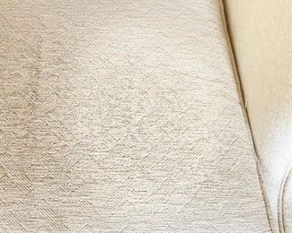 Vintage Kittinger Historic Newport Reproductions Mahogany Frame Apartment Sofa / Loveseat Upholstered in Basketweave Fabric. Measures 42" W x 20" D x 36" H. Photo 4 of 4. 