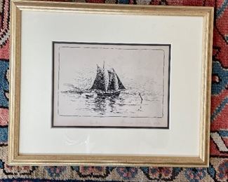 Antique Pen on Paper, "Pinkie," Signed "Grand Woman" & Dated 1891 By Artist. Measures 15.5" x 12.5" Framed; 9" x 6.5" Unframed. Photo 1 of 3. 