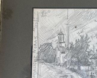 Pencil Etching  - Moonlight & Mason's Island. Photo 3 of 3. 