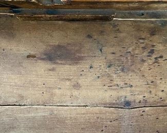 Antique English Flame Mahogany Chest of Drawers with Brass Pulls. Measures 38.5" W x 18.5" D x 36.5" H. Photo 6 of 6. 